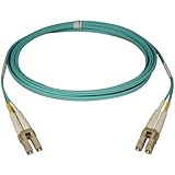Tripp Lite 10Gb Duplex Multimode 50/125 OM3 LSZH Fiber Patch Cable (LC/LC) - Aqua, 1M (3-ft.)(N820-01M)