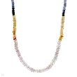 Necklace With 54.85ctw Genuine Sapphires Beautifully Designed in 18K Yellow Gold. Total item weight 11.5g Length 18.5in