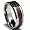 RED & BLACK Carbon Fiber Inlay 8MM Men's Tungsten Carbide Ring Sz 8.0