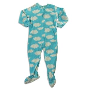 Calvin Klein Sleepwear - Girls Heavy Weight Blanket Sleeper, Turquoise, White