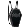 HB-014-2, BLK PAT COFFIN BACKPACK W/BAT