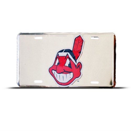 Cleveland Indians Diamond Back Metal Sport License Plate Wall Sign Tag