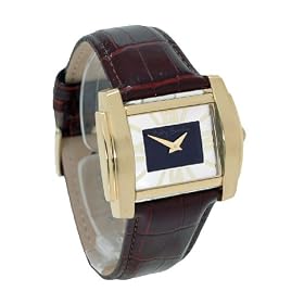 Betty Barclay Gold Case Ladies Dark Brown Leather Strap Watch