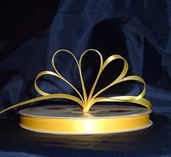 Ribbon - Satin Ribbon- 3/8" Single Face 100 Yards (300 FT) - Yellow - Sewing - Craft - Wedding Favors
