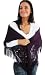 Handmade Shawl in Flamenco Style - True Plum (Hand-crocheted Border) [Apparel]