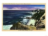 41z44%2BZjVnL. SL160  Marthas Vineyard, Massachusetts   Gay Head Cliffs, Striped Bass Fishing Grounds Stretched Canvas Poster Print, 12x16