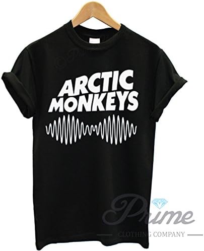 Arctic Monkeys Am Sound Wave T-shirt-01 Alex Turner Unisex Top TEE (S, BLACK)