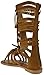 Link Katia 50K Little Girls Strappy Buckled Fringe Gladiator Flat Sandals Tan