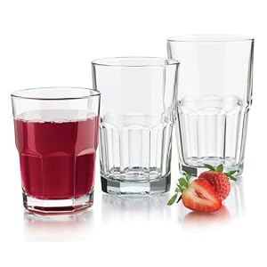 Libbey Glassware Crisa Boston 18-Piece Tumbler Set, Clear by Libbey