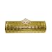 Gold Clutch Bags Ladies Gift Ideas - Gold Squares Design Metal Hardcase Evening Clutch Bag Features Crystal Clasp