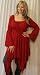RED BLOUSE TOP PEASANT RENAISSANCE FITS - M L XL 1X 2X - S211S