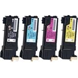 4 toner compatible cartridges for printers Xerox Phaser 6125, 6125N, 6125V, 6125W best replacement for 106R01334 black, 106R01331 cyan, 106R01332 magenta, 106R01333 yellow