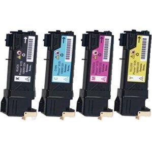 4 toner compatible cartridges for printers Xerox Phaser 6125, 6125N, 6125V, 6125W best replacement for 106R01334 black, 106R01331 cyan, 106R01332 magenta, 106R01333 yellow