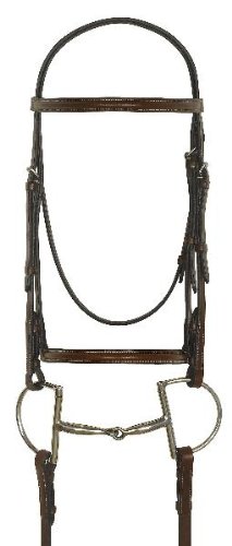 CamelotGold Plain Raised Bridle w/ Laced Reins