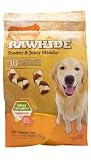 Nylabone Enhanced Rawhide Toro Braid Treats, Filet Mignon, 30 Count