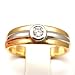 18ct Two Tone Gold 0.25ct Rub Over Setting Diamond Solitaire Ring By Jakob Strauss