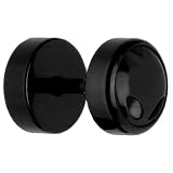 0 Gauge Black Anodized Titanium Alien Head Cheater Plug