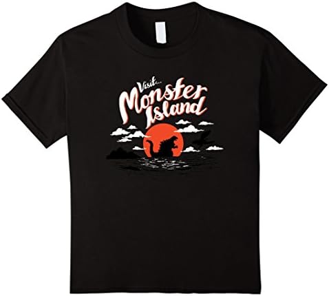 Kids Monster Island T-Shirt 10 Black