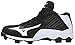 Mizuno Men's 9 Spike ADV FRHSE 8 Mid Baseball Cleat, Black/White, 12 M US