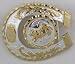 Horseshoe Shaped Bullrider German Silver Belt Buckle  3-1/2" x 3 "