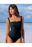 Shape fx All-over Control Square-Neck Tank Suit (plus-size 16W BLACK)