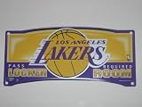 LOS ANGELES LAKERS 19 x 8 Plastic Clubhouse Locker Room Sign with Team Colors and Logo