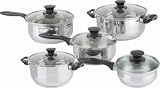 10 Piece Stainless Steel Cookware Set