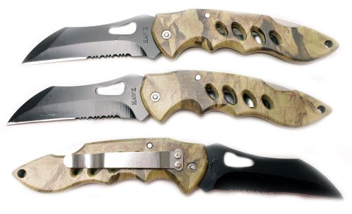 QTY: 3 NEW TACTICAL HUNTING POCKET KNIFES KNIFE SET