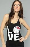 Hello Kitty Intimates The Famous In Love Tank in Black,Sleepwear for Women