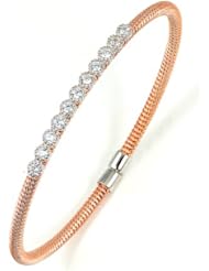Sterling Silver Cubic Zirconium Bangle