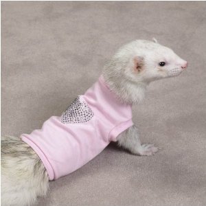 Biddie Buddies Ferret Rhinestone Tee Medium Pink
