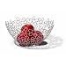 Chrome Flower Fruit Bowl Holder Steel Wire Basket Kitchen