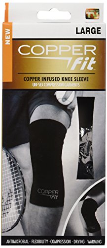 Set of 2 Copper Fit Copper Infused Knee Sleeves - Large