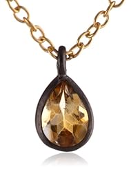 Satya Jewelry "Exclusive Holiday Solstice" Citrine Solitaire Gift Necklace, 18"