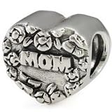 Floral Mothers Day MOM Heart 925 Sterling Silver Bead its European Charm Bracelet 41z4ObyAX8L. SL160 Floral Mothers Day MOM Heart 925 Sterling Silver Bead its European Charm Bracelet
