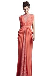 Chiffon/Taffeta/Tulle Beaded Crystals Applique Lace Crystal Evening Dress/Party Dress 