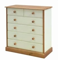 Saplings Children's Chest of Drawers - Finished in Ivory & Antique Pine
