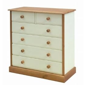 Saplings Children's Chest of Drawers - Finished in Ivory & Antique Pine