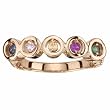 14K Rose Gold Mother's Ring - 5 Gemstone -- YOU CHOOSE THE COLORS!