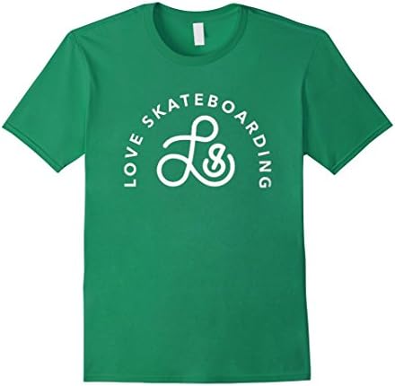 Men's Skateboard shirts - Love Skateboarding Medium Kelly Green