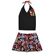 Girls' Xhilaration&reg; Swim Set with Rhinstones & Skirt - Black