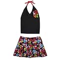 Girls' Xhilaration&reg; Swim Set with Rhinstones & Skirt - Black