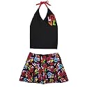 Girls' Xhilaration&reg; Swim Set with Rhinstones & Skirt - Black