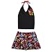 Girls' Xhilaration® Swim Set with Rhinstones & Skirt - Black