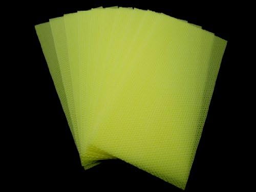 20 Full Size 100% Beeswax Candle Sheets - 16 1/2" X 8" in YELLOW