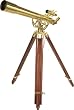 Barska Anchormaster 28x60m Brass Refractor Telescope Telescope w/ Mahogany Floor Tripod