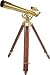 Barska Anchormaster 28x60m Brass Refractor Telescope Telescope w/ Mahogany Floor Tripod