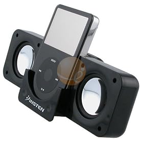 INSTEN Folding Stereo Speaker - Black