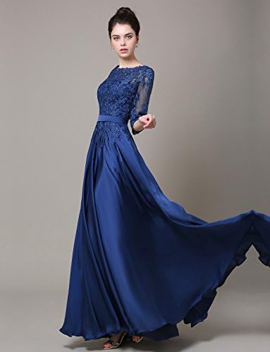 AdasBridal Chic Tulle & Satin Chiffon Bateau A-line Formal Dress