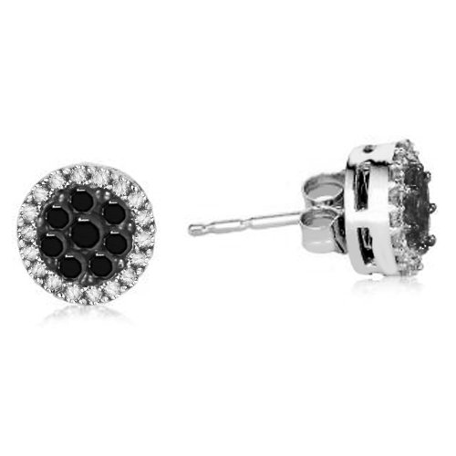 10K White Gold Stud Plus Black white gold studs. 10K White Gold Stud Plus Black